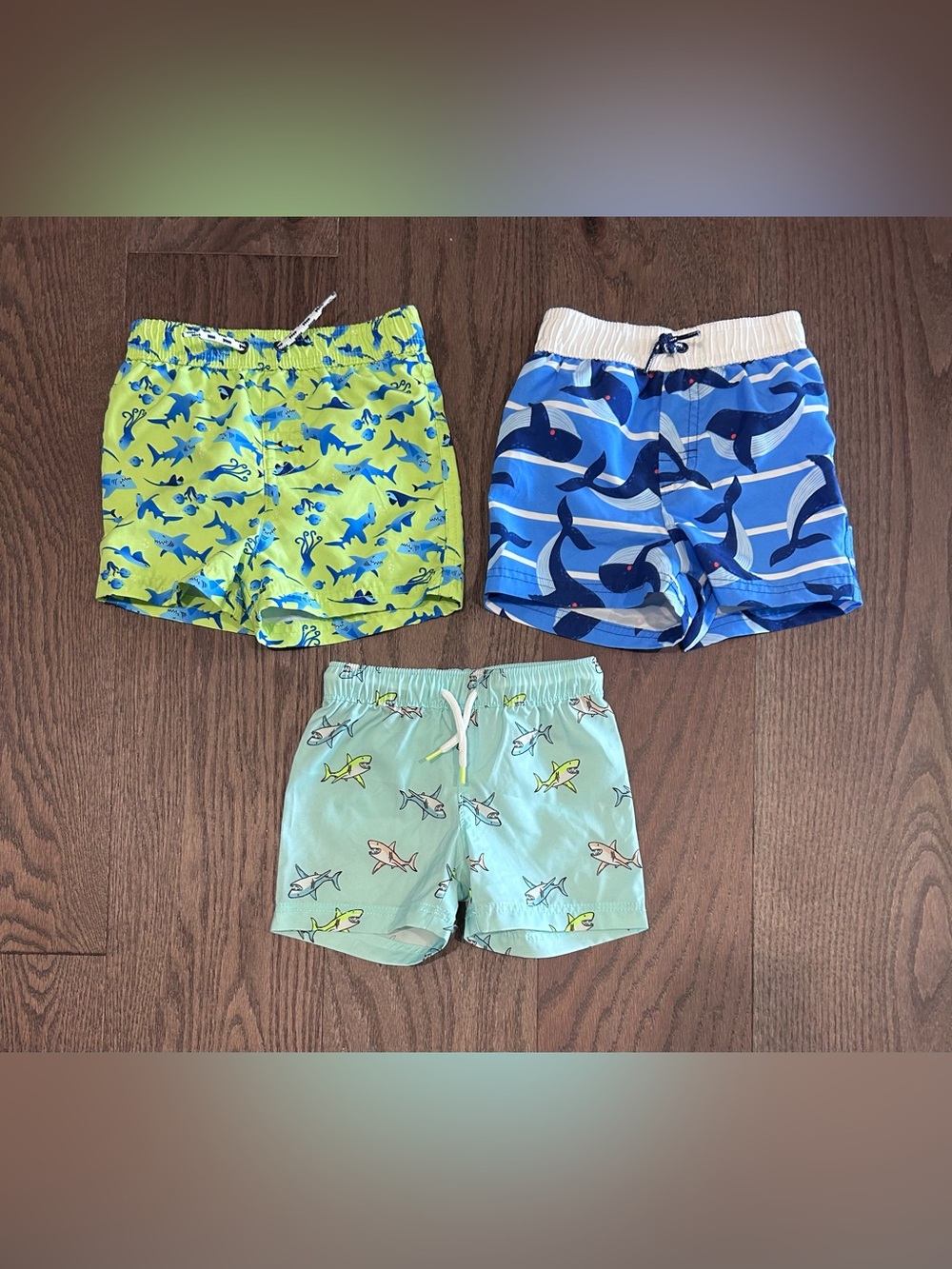 Lot of 3 Pairs Size 6-12 month Baby Boy's Swim Shorts